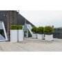Pottery Pots Essential Bouvy vierkante plantenbak hoog glanzend wit balkon